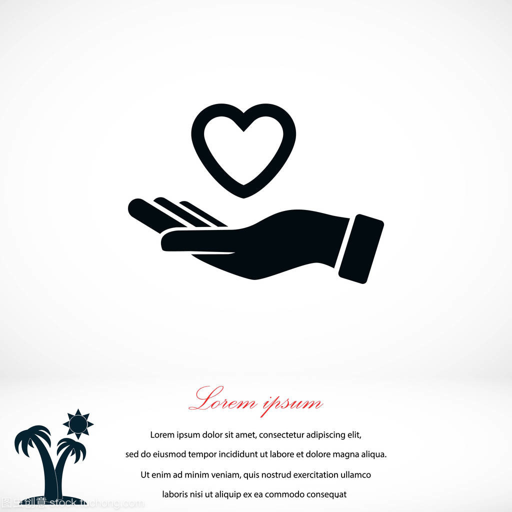 掌心的意象 心形圖標(biāo)在平面設(shè)計(jì)中的力量與表達(dá)